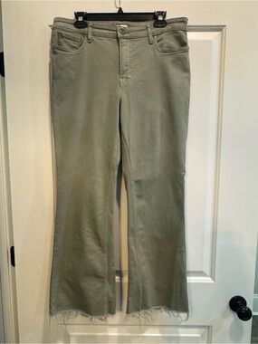 Kut from the Kloth Olive Green Raw Hem Jeans